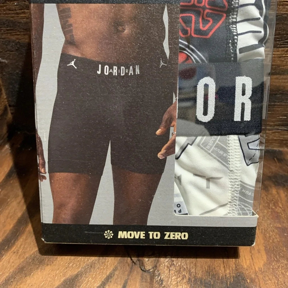 JORDAN Flight Micro Dri-Fit Boxer Briefs 2 Pack Black Red Men's Sz S (28-30) NEW
